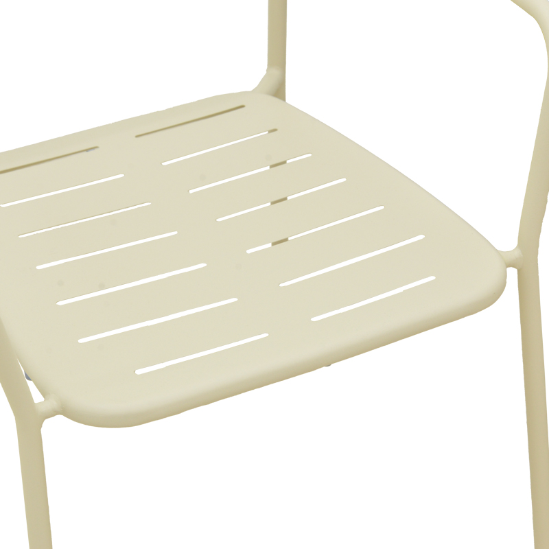 Fotel i palosshëm Deraby pakoworld metal krem 56x45.5x83cm
