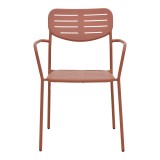 Fotel i palosshëm Deraby pakoworld metal terrakote 56x45.5x83cm