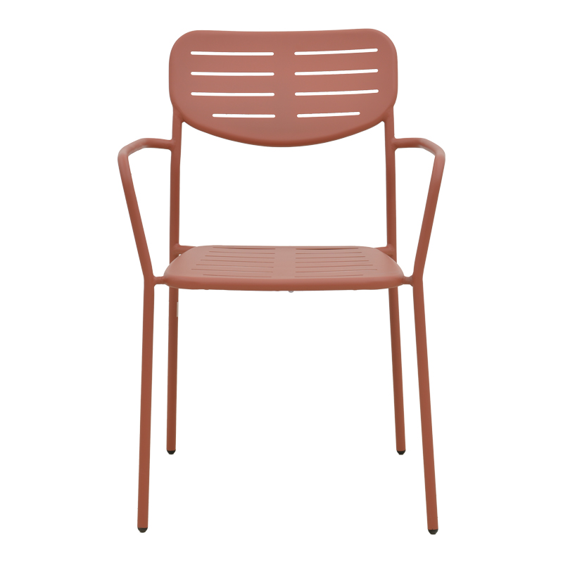 Fotel i palosshëm Deraby pakoworld metal terrakote 56x45.5x83cm
