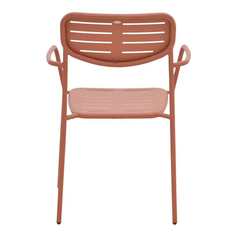 Fotel i palosshëm Deraby pakoworld metal terrakote 56x45.5x83cm