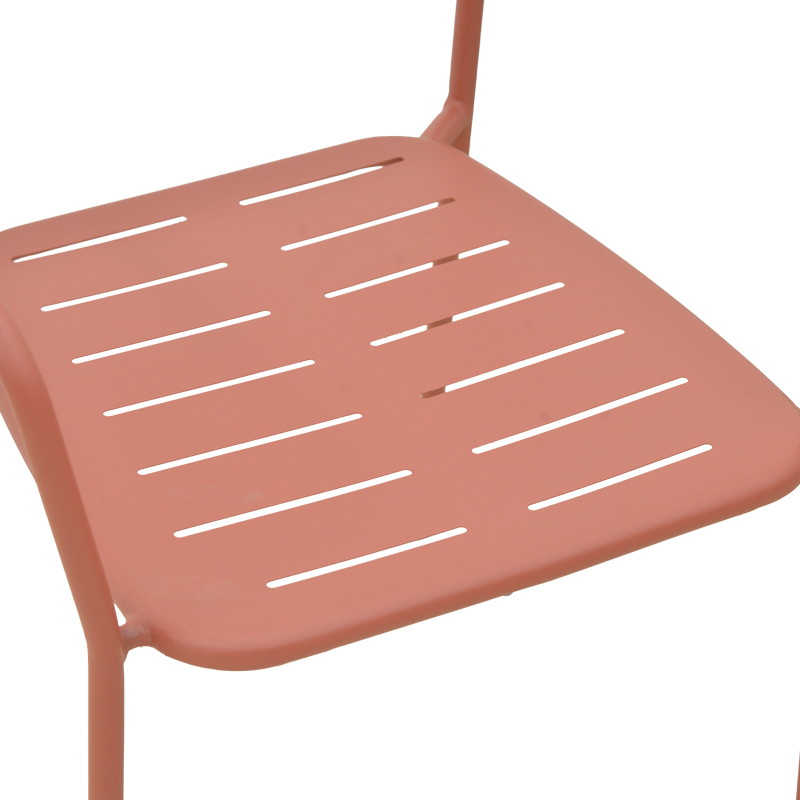 Fotel i palosshëm Deraby pakoworld metal terrakote 56x45.5x83cm