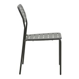 Karrige e palosshme Deraby pakoworld metal i zi 52.5x45.5x83cm
