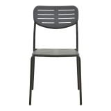 Karrige e palosshme Deraby pakoworld metal i zi 52.5x45.5x83cm