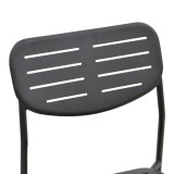 Karrige e palosshme Deraby pakoworld metal i zi 52.5x45.5x83cm