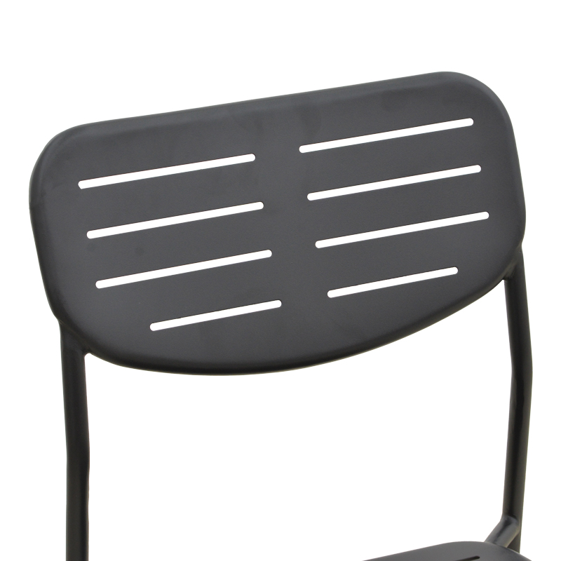 Karrige e palosshme Deraby pakoworld metal i zi 52.5x45.5x83cm