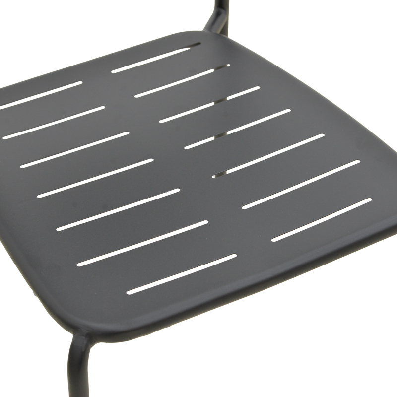 Karrige e palosshme Deraby pakoworld metal i zi 52.5x45.5x83cm