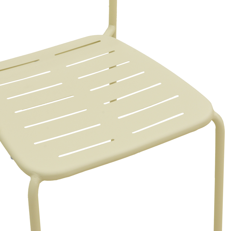 Karrige e palosshme Deraby pakoworld metal krem 52.5x45.5x83cm