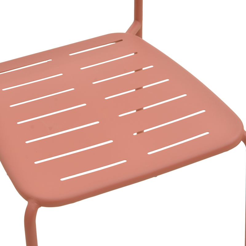 Karrige e palosshme Deraby pakoworld terrakotë metal 52.5x45.5x83cm
