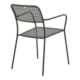 Fotel i palosshëm Federal pakoworld metal i zi 57x58x81.5cm