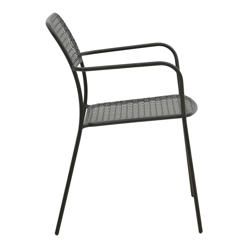 Fotel i palosshëm Federal pakoworld metal i zi 57x58x81.5cm