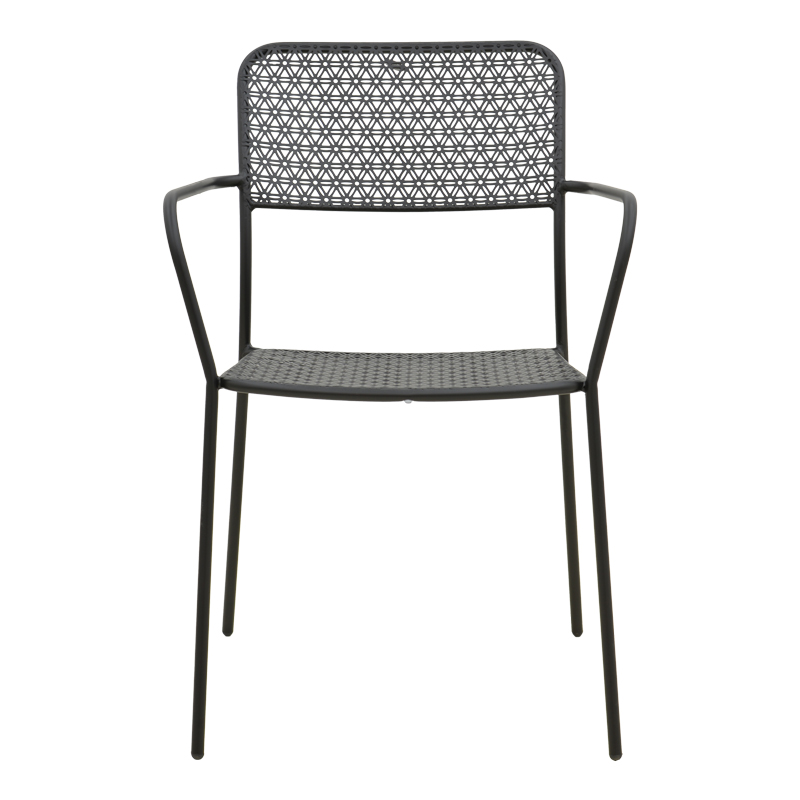 Fotel i palosshëm Federal pakoworld metal i zi 57x58x81.5cm