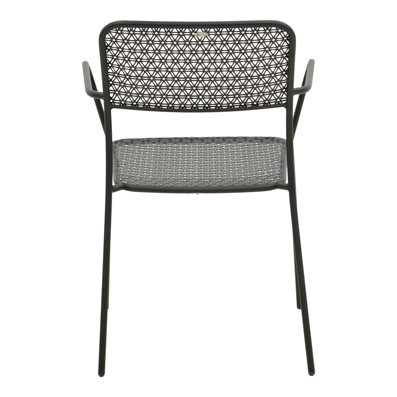 Fotel i palosshëm Federal pakoworld metal i zi 57x58x81.5cm