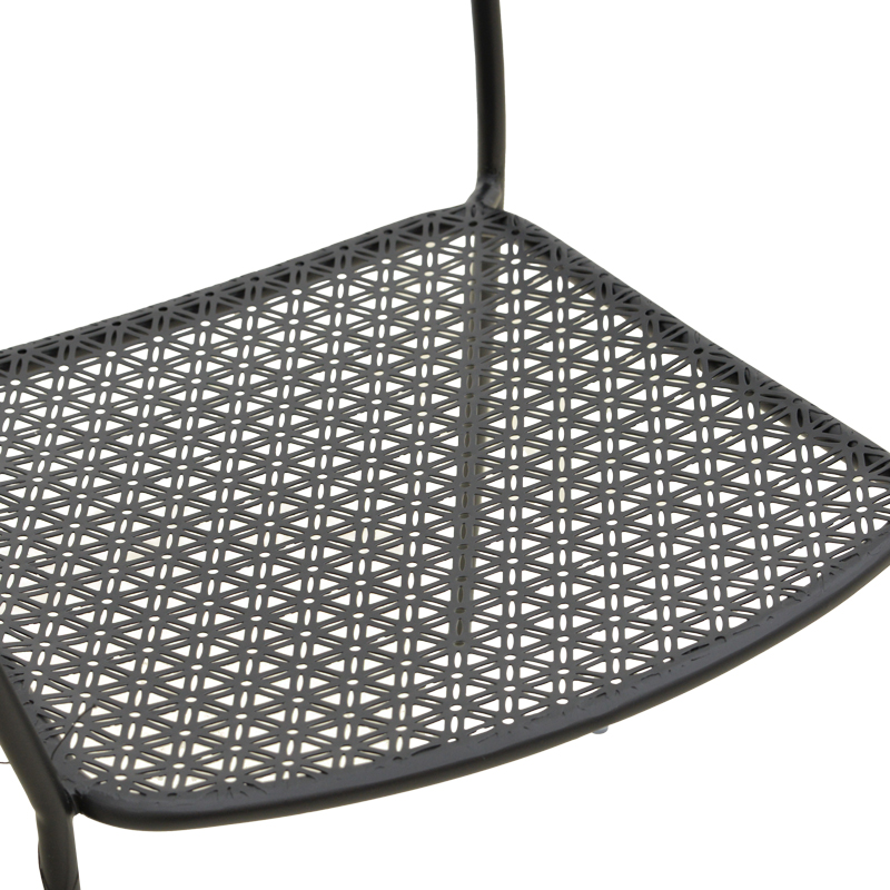 Fotel i palosshëm Federal pakoworld metal i zi 57x58x81.5cm