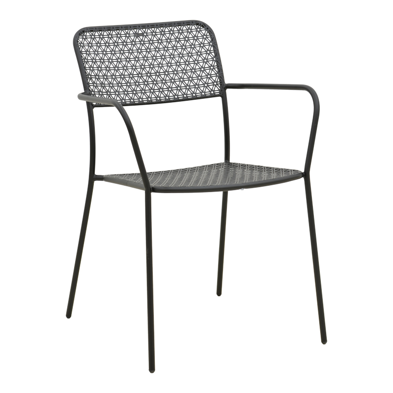 Fotel i palosshëm Federal pakoworld metal i zi 57x58x81.5cm