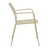 Fotel i palosshëm Federal pakoworld metal krem 57x58x81.5cm