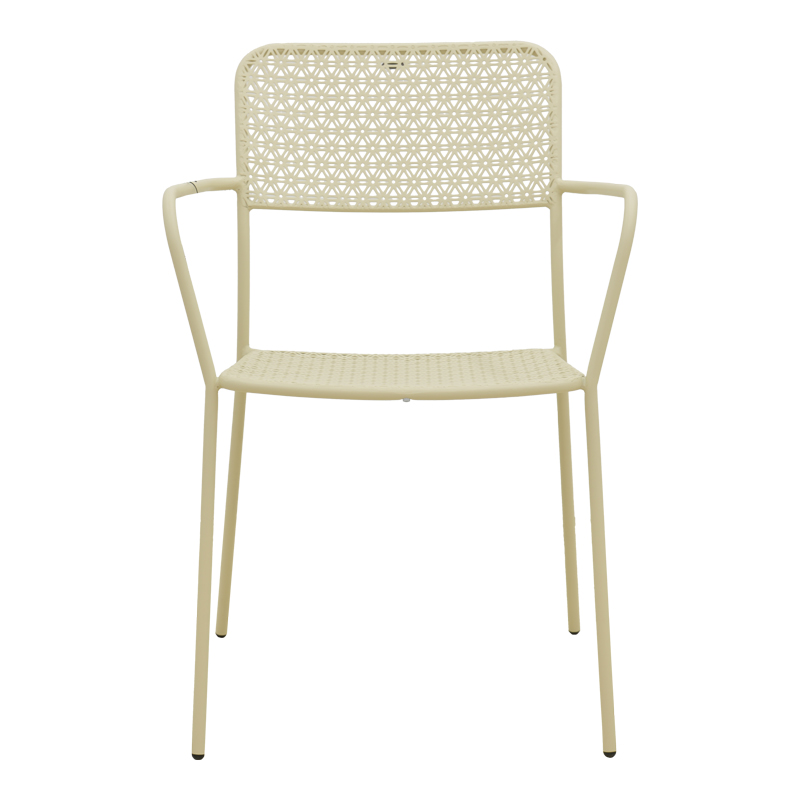 Fotel i palosshëm Federal pakoworld metal krem 57x58x81.5cm