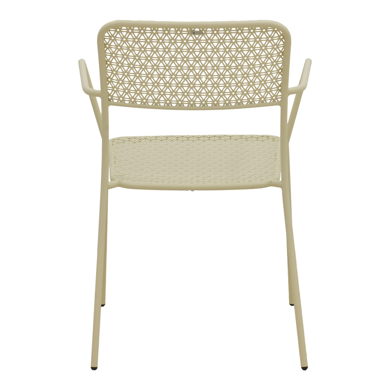 Fotel i palosshëm Federal pakoworld metal krem 57x58x81.5cm