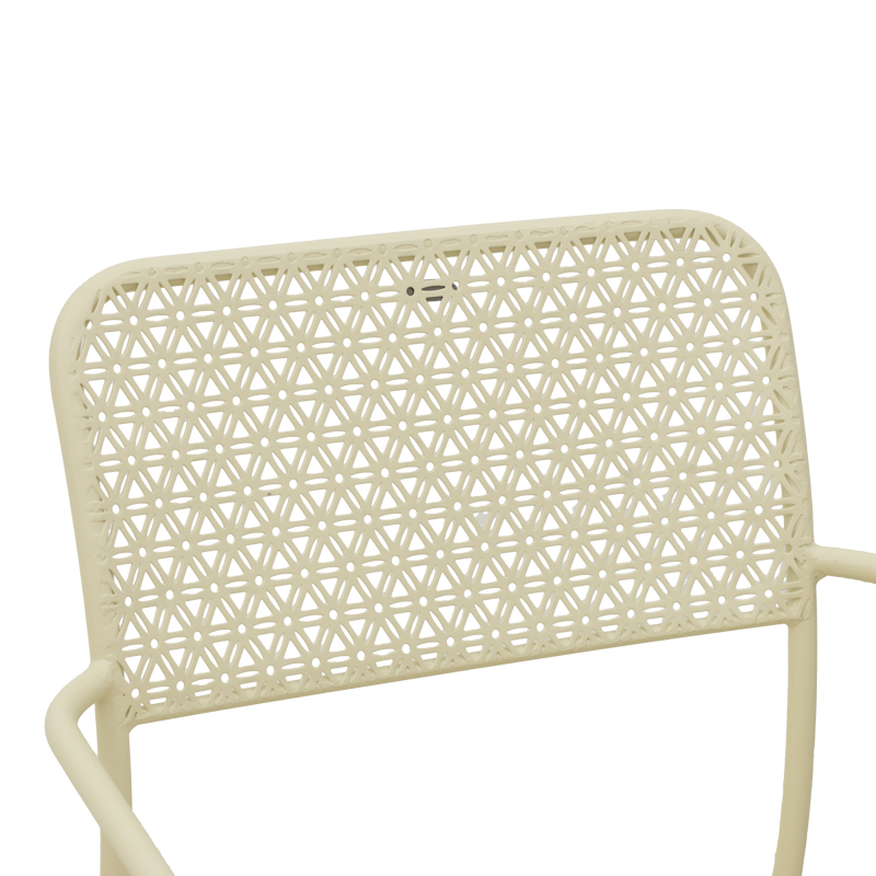 Fotel i palosshëm Federal pakoworld metal krem 57x58x81.5cm