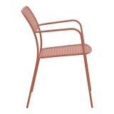 Karrige e palosshme Federal pakoworld metal terrakote 57x58x81.5cm