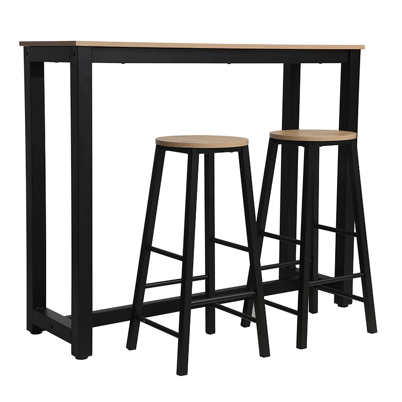 Set tavoline bari Marle pakoworld sonoma-këmbë e zezë 120x40x100cm