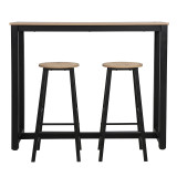 Set tavoline bari Marle pakoworld sonoma-këmbë e zezë 120x40x100cm