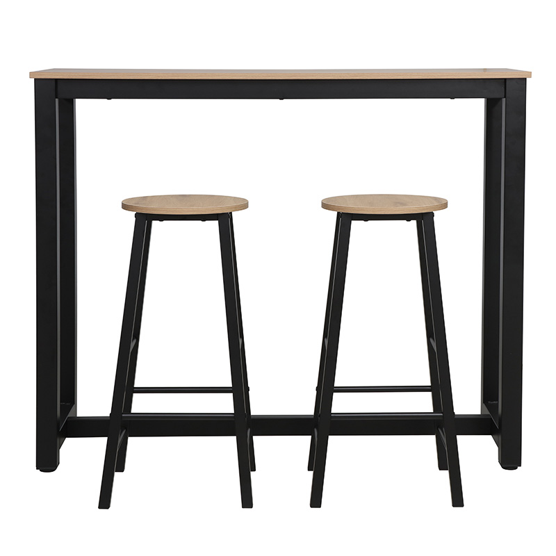 Set tavoline bari Marle pakoworld sonoma-këmbë e zezë 120x40x100cm