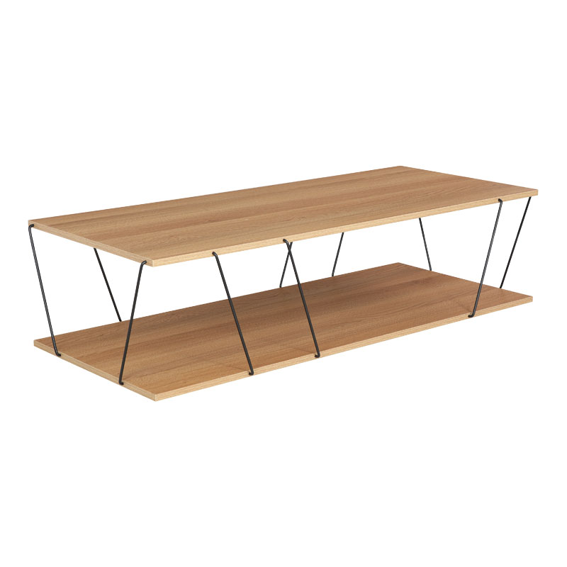 Tavolinë kafeje Tars pakoworld sonoma-i zi 120x50x30cm