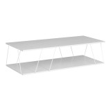 Tavolinë kafeje Tars pakoworld e bardhë 120x50x30cm