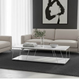 Tavolinë kafeje Tars pakoworld e bardhë 120x50x30cm