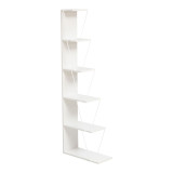 Bibliotekë mini Tars pakoworld e bardhë 50x22x150cm