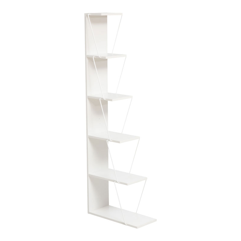 Bibliotekë mini Tars pakoworld e bardhë 50x22x150cm