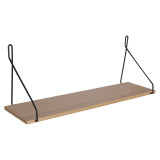 Raft muri Tars pakoworld SONOMA-e zezë 72x20x27cm