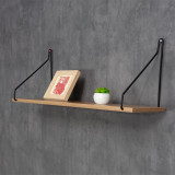Raft muri Tars pakoworld SONOMA-e zezë 72x20x27cm