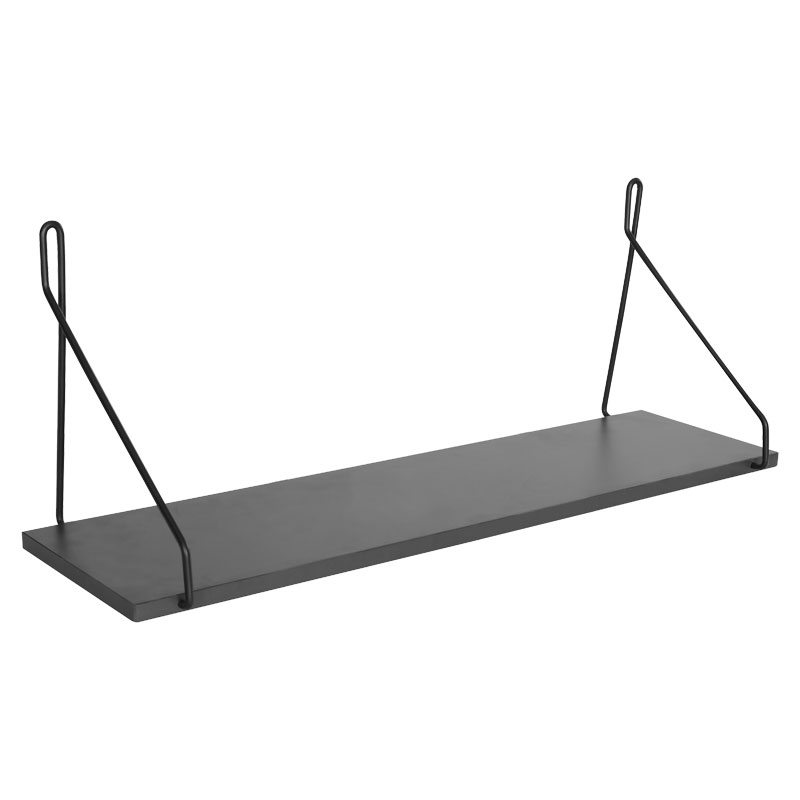 Raft muri Tars pakoworld gri e errët-e zezë 72x20x27cm