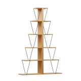Bibliotekë mini Tars pakoworld sonoma-e zezë 100x22x150cm