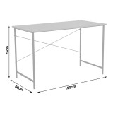 Tavolinë pune Senzia pakoworld në ngjyrë natyrale me metal të zi 120x60x75cm