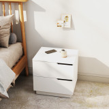 Komodinë nate Verena pakoworld në nuancë të bardhë 48x40x48cm