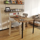 Tavolinë metalike Faragio pakoworld në nuancë natyrale - e zezë 120x75x75cm