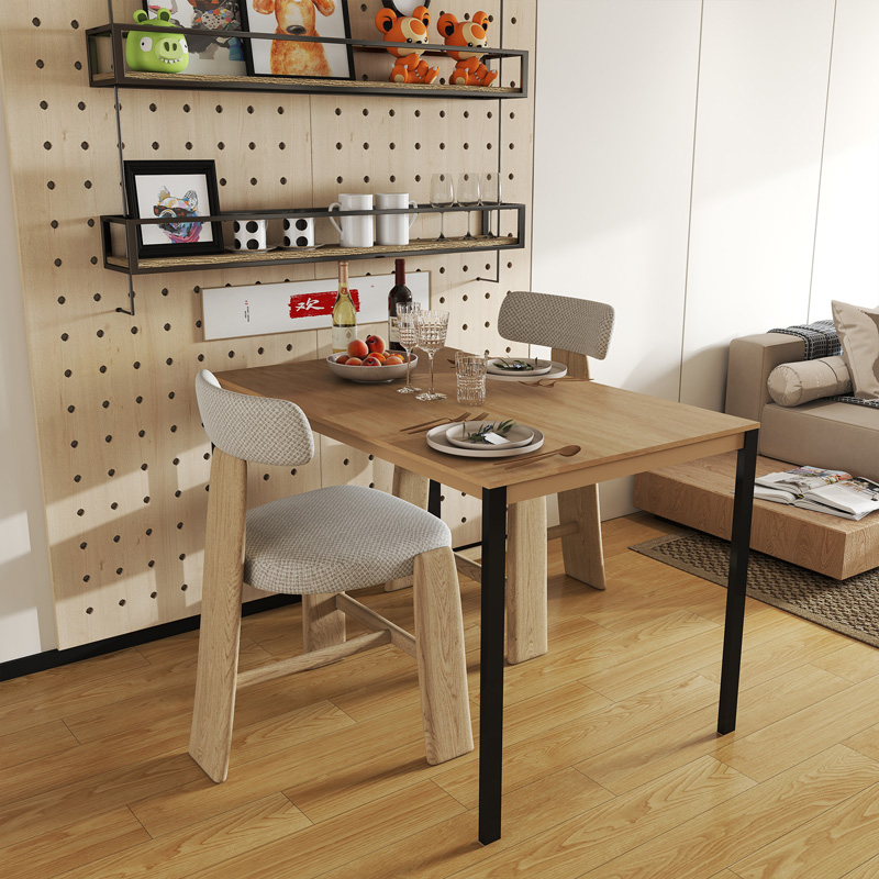 Tavolinë metalike Faragio pakoworld në nuancë natyrale - e zezë 120x75x75cm
