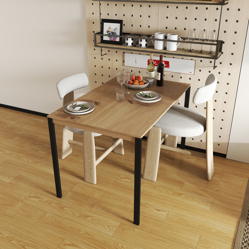 Tavolinë metalike Faragio pakoworld në nuancë natyrale - e zezë 120x75x75cm