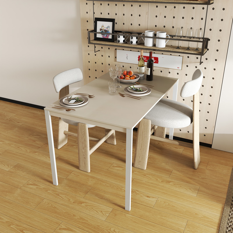 Tavolinë metalike Faragio pakoworld në nuancë gri-bezhë 120x75x75cm