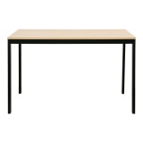 Tavolinë e zgjerueshme Extento pakoworld në ngjyrë natyrale me këmbë metalike të zeza 120-180x74x75cm