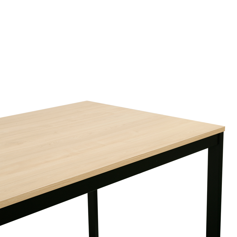 Tavolinë e zgjerueshme Extento pakoworld në ngjyrë natyrale me këmbë metalike të zeza 120-180x74x75cm