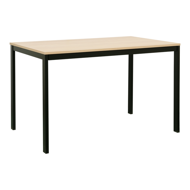 Tavolinë e zgjerueshme Extento pakoworld në ngjyrë natyrale me këmbë metalike të zeza 120-180x74x75cm