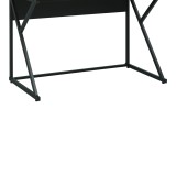 Tavolinë pune Spaco pakoworld në nuancë natyrale - këmbë metalike të zeza 123x61.5x100.5cm
