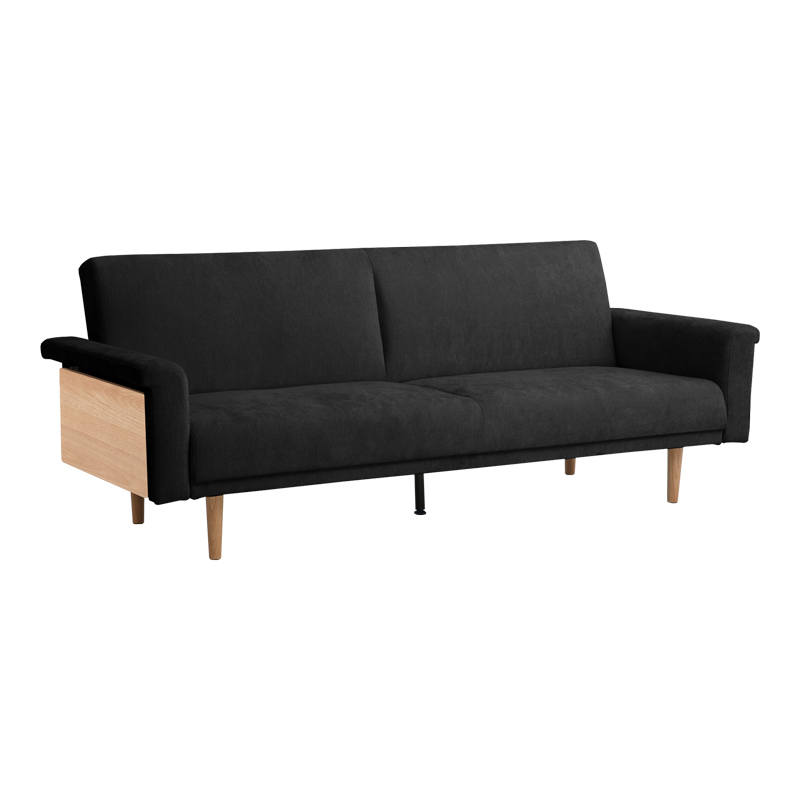 Divan-krevat Flexo pakoworld pëlhurë antracit 220x84.5x82cm