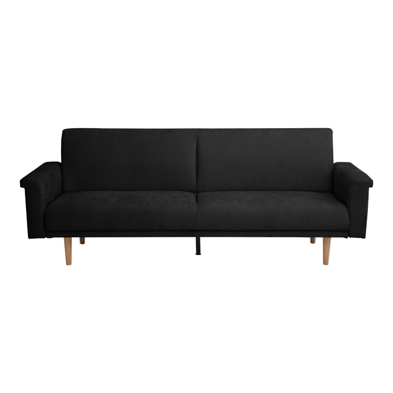 Divan-krevat Flexo pakoworld pëlhurë antracit 220x84.5x82cm