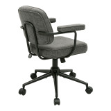 Karrige zyre Leberta pakoworld pëlhurë anthracite 64x63.5x86-96cm