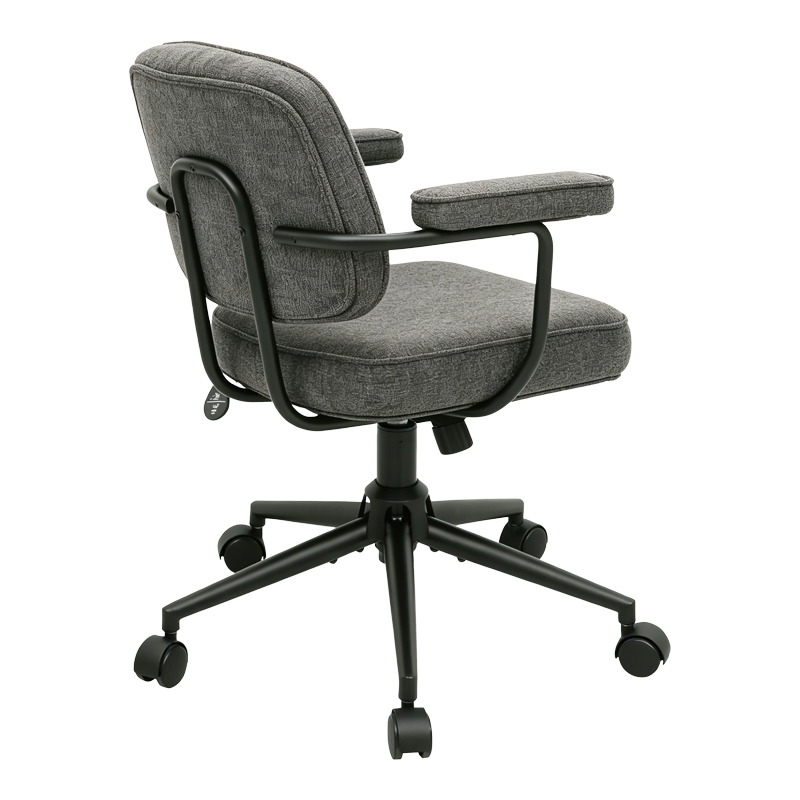 Karrige zyre Leberta pakoworld pëlhurë anthracite 64x63.5x86-96cm