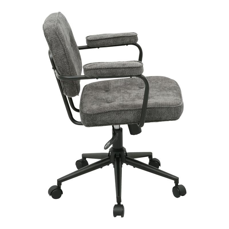 Karrige zyre Leberta pakoworld pëlhurë anthracite 64x63.5x86-96cm